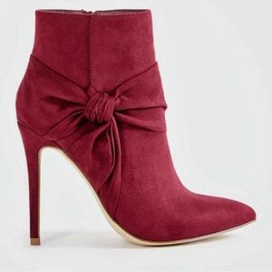 JustFab Karolina Burgundy Booties 
Size 7